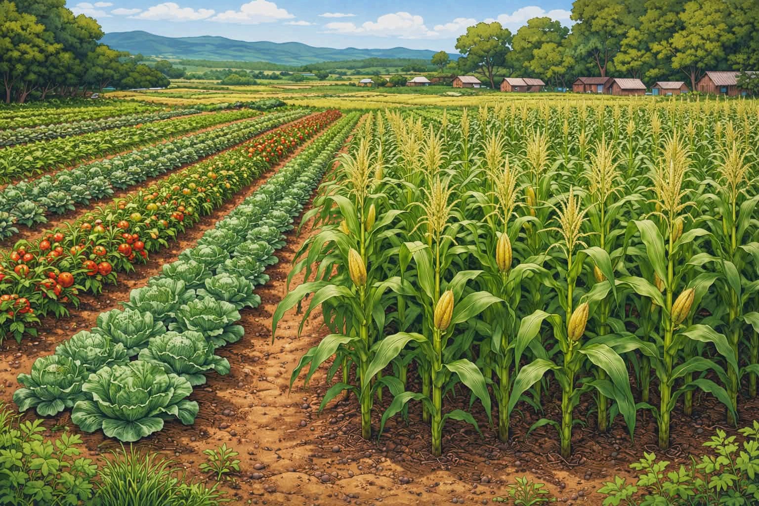 Healthy maize crops